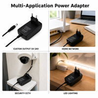 Adaptor Daya AC DC 5V 6V 9V 12V 18V 24V 1A 2A Output Kustom 100-240V Switching Power Supply OEM Grosir
