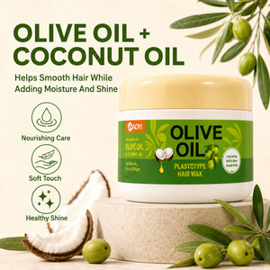 Cire capillaire à l'huile d'olive 200 ml, tenue forte pour tresses, locks et bords, à l'huile de coco, pour une brillance lisse, sans résidus, pour cheveux texturés, Olive Oil, Coconut - Product Image 1
