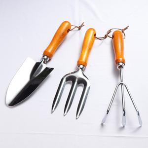 <b>Garden</b> Hand Tools 3 Piece Set Stainless Steel Shovel <b>Fork</b> Rake Rust Resistant For Home <b>Garden</b> Potted Plants - Product Image 5