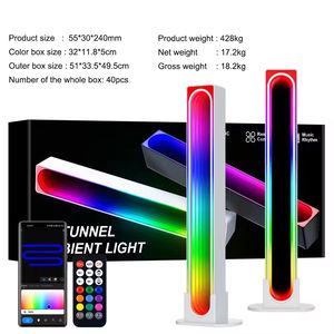 Lampes de sol modernes en plastique RGB synchronisées avec la musique, changeant de couleur, contrôlées par la voix, pour hôtel, éclairage rythmique LED rechargeable par application - Product Image 3