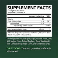 Saw Palmetto Gummies Produits de croissance des cheveux pour hommes et femmes DHT Blocker Produits à base de plantes