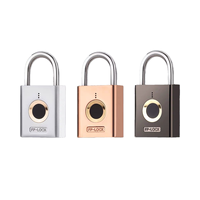 Serrure intelligente à empreintes digitales en alliage de zinc étanche IP56, capacité de 20 empreintes digitales, batterie au lithium 3,7 V, adaptateur Type-C, cadenas