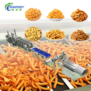 Machine de friture automatique continue Shepody pour gaufres, chips de maïs, bâtonnets creux soufflés, ligne de production de frites de manioc certifiée CE - Product Image 1