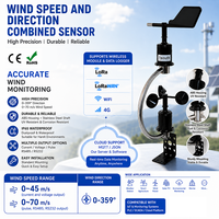 Sensor Anemómetro Industrial para Monitoreo de Flujo de Aire, con Salida Digital RS485, IP65 para Exteriores, con Pantalla LED y Alarma