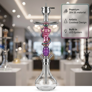 Chicha LED colorée en forme de déesse, en résine, avec motif <span class=keywords><strong>serpent</strong></span> décoratif - Product Image 1