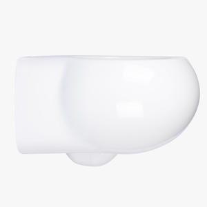 Vente en gros d'articles sanitaires forme d'oeuf rond P-trap Washdown flottant en céramique <span class=keywords><strong>Wc</strong></span> salle de bain toilette mural suspendu ensemble de toilette - Product Image 5
