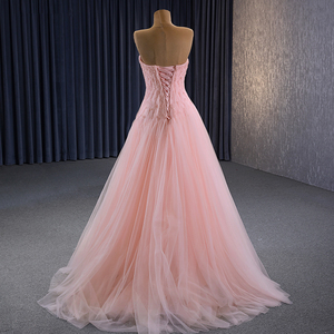 Robes de princesse élégantes en dentelle sans manches roses pour femmes, soirée Jancember RSM222130 - Product Image 2