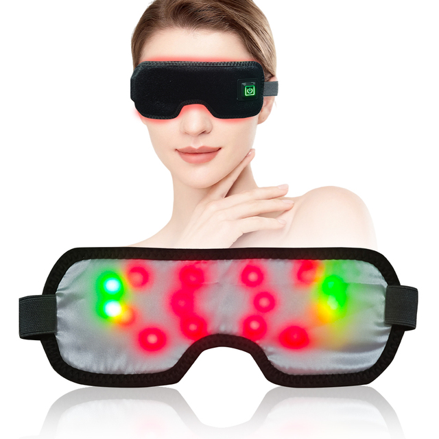 460nm 580nm 660nm Eye Massager Relieve Head Eye Muscle Red and Infrared Light Therapy Eye Mask