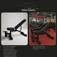 Banc de musculation pliable en forme de croissant pour usage domestique et commercial, avec support réglable pour presse à plat
