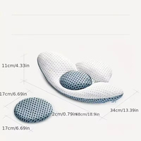 Coussin de soutien lombaire en mousse à mémoire de forme 3D pour soulager les douleurs dorsales et la sciatique, confortable, ergonomique, respirant, à récupération lente