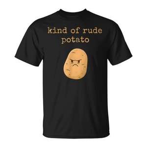 Kind Of Rude Potato T-Shirt, chemise assortie pour la famille, collection automne - Product Image 1