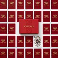 Cartes à Jouer Personnalisées en Soie avec Finition Dorée en Relief, Noyau en Papier Noir, Jeu de Luxe, Boîte Cadeau Personnalisée en Papier pour Hôtels