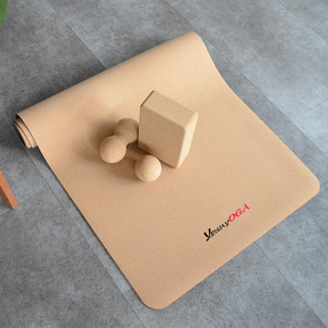 Groothandel Duurzame Ecologische Dikke 4,5 mm Natuurlijke Kurk Yogamatten Aangepaste Logo 183x68cm - Product Image 2