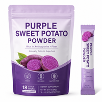 Poudre de superaliment de patate douce violette premium avec extrait de resvératrol, de sureau et de grenade, bâtonnets antioxydants végétaliens OEM