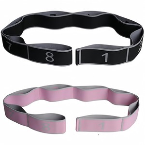 CZFIT - Cinturón de Yoga Personalizado con Correa de Tracción, Bandas de Resistencia Digitales, Cinturón de Estiramiento para Pilates, 10 Lazos - Product Image 2