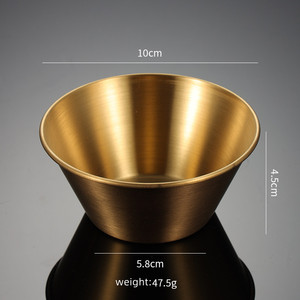 Plato de condimento mate redondo reutilizable ecológico de acero inoxidable 304 Ramekin para tazas y platos de salsa de inmersión en <span class=keywords><strong>restaurante</strong></span> - Product Image 5