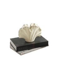 Retro Ginkgo-Blatt Matte Farbglasierte Vase für Blumenarrangements Luxuriöser High-End Wabi-Sabi Stil Eingangsbereich Wohnzimmer TV
