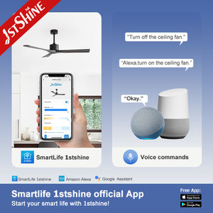 Ventilateur <span class=keywords><strong>de</strong></span> plafond en <span class=keywords><strong>bois</strong></span> 1stshine <span class=keywords><strong>de</strong></span> 52 pouces, moteur DC, 3 pales en <span class=keywords><strong>bois</strong></span> véritable, économie d'énergie, télécommande, maison, bureau, ETL CE - Product Image 6