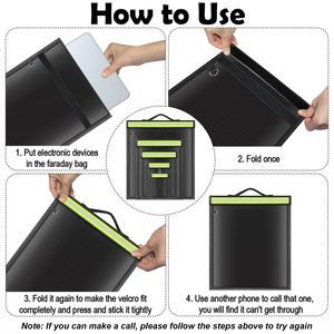 Bolsas Faraday con Asa y Tira Reflectante, Bolsa Anti-Rastreo EMP, Bolsa Ignífuga e Impermeable, Bolsa de Bloqueo de Señales, Jaulas Faraday - Product Image 6