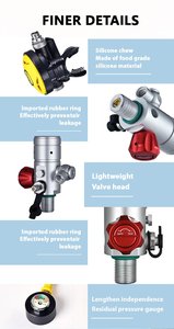 Vente en stock - <span class=keywords><strong>Bouteille</strong></span> <span class=keywords><strong>de</strong></span> <span class=keywords><strong>plongée</strong></span> en alliage d'aluminium CE 1L - Cylindre d'oxygène - Réservoir d'air - Product Image 4