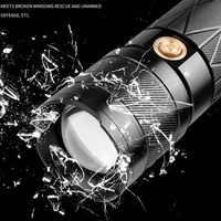 Lampe torche laser blanche 30W haute puissance en alliage d'aluminium avec zoom et lumière LED arrière, autonomie ultra-longue, faisceau super lumineux