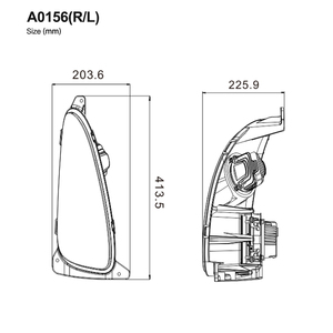 <strong>High</strong> <strong>Power</strong> 75W LED Headlight With <strong>High</strong>/Low Beam for New Holland 87301991 Wide Flood Beam Led <strong>Headlamp</strong> - Product Image 2