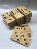 Lot de 28 dominos en bois géants, jeu éducatif amusant en classe