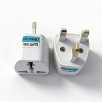 Adaptor Colokan Standar Inggris, Konverter Daya, Adaptor Stopkontak Perjalanan, Soket Universal Inggris, Soket Dinding Tembaga, Konversi untuk Wisata