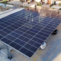 Système de montage de carport solaire Zn Al Mg, structure en acier préfabriquée pour projets de parkings commerciaux