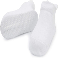 JR-058 Top Quality Cotton Non-slip Grip Sock Breathable Solid Color Toddler Ankle Baby Socks Unisex