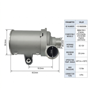 HEMILA Ricambi Auto 11518635090 Pompa Acqua Elettronica Motore per <span class=keywords><strong>BMW</strong></span> X3/<span class=keywords><strong>X4</strong></span>/X5/X6 N55 Ricambio di Alta Qualità - Product Image 3