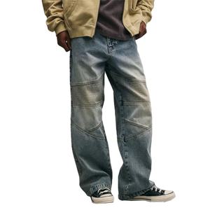 Jeans de Hombre al por Mayor, Clásicos, Casuales, de Pierna Recta, Estilo Vintage Azul, Holgados, Tipo Moto - Product Image 2