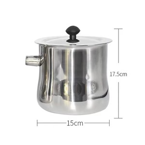 Nouvel ensemble d'outils d'apiculture blancs, marmite de cuisson en acier inoxydable à double paroi de 1,5 L, pot à faire fondre la cire, pot à réchauffer le lait Beeswarm - Product Image 6