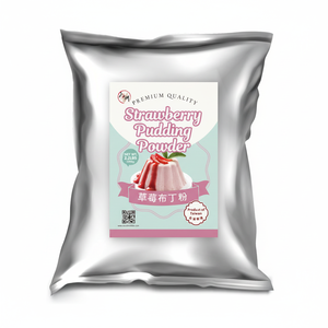 Polvo para Pudín de Fresa JIUZHOU, 1 kg, Certificado Halal, Bolsa para Té de Burbujas, 18 Meses de Duración, Almacenamiento Refrigerado - Product Image 1