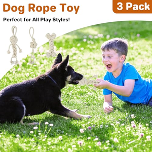 Jouets à mâcher pour chiens personnalisés en gros, jouets indestructibles pour l'entraînement, jouets en corde pour animaux de compagnie pour le nettoyage des dents, jouets à mâcher en corde de coton pour chiens - Product Image 4