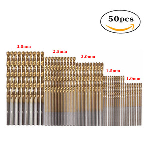 PEXMIENTAS 50 Pcs High Speed Steel <strong>Hss</strong> Titanium <strong>Twist</strong> Packing <strong>Twist</strong> <strong>Drill</strong> <strong>Bit</strong> for Metal Drilling <strong>Hss</strong> <strong>Twist</strong> <strong>Drill</strong> <strong>Bit</strong> <strong>Set</strong> - Product Image 2