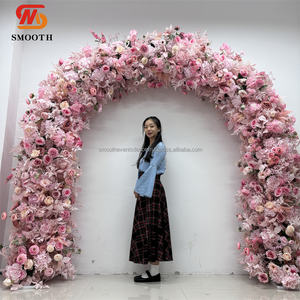 Nouveauté : Fleurs artificielles rose vif pour arche de mariage – Arche florale 3D pour mariage à vendre - Product Image 4