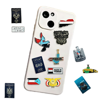 Gran Stock de Pegatinas Metálicas para Teléfonos Móviles con Diseños Grabados y Grabado UV, Venta Caliente en Arabia, Yemen City