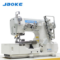 Nouvelle machine à coudre industrielle JAOKE JK-500D à entraînement direct, plate, pour fer et plastique, avec moteur, triple aiguille, pour la couture de cols
