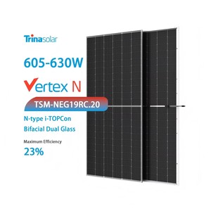 Paneles Solares Bifaciales de Vidrio Dula Trina de 560W 580W 590W 600W 700W 720W Tipo N de Alta Potencia para Venta al por Mayor, Disponibles en EE. UU. - Product Image 2