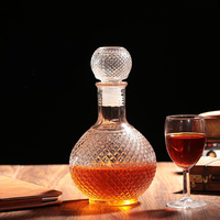 Bouteille en verre personnalisée pour whisky, vin rouge et spiritueux, avec verseur, 250 ml, 500 ml, 800 ml