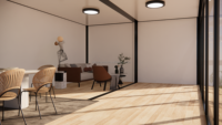 Villa Modulaire de Luxe Compacte et Intelligente à Une Pièce, en Panneaux Sandwich, Personnalisable, Préfabriquée, Cabane Préfabriquée, Maison Conteneur Écologique