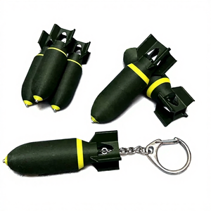 Porte-clés Missile Imprimé en 3D Transfrontalier, Ensemble de 3 Pièces d'Artisanat, Ornements, Cadeaux, Jouets Tendance, Jouets de Simulation Créatifs - Product Image 1