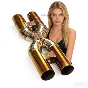 Tubo de Escape Intermedio de Alto Rendimiento de Aleación de Titanio Personalizado, Perfectamente Compatible con <span class=keywords><strong>Ferrari</strong></span> F12 <span class=keywords><strong>FF</strong></span> 6.2L, Tubo de Escape Tipo X - Product Image 1