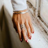 Bagues de doigt papillon en acier inoxydable pour femmes, vintage, ouvertes, gothiques, mignonnes, bijoux animaliers, cadeau