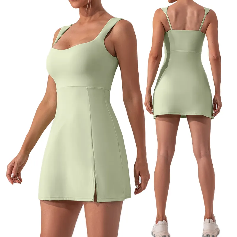 Logo personnalisé Nouvelle tendance Gym & Fitness Robe de yoga pour femme Jupe courte respirante pour le golf et le sport Robe de tennis de loisir