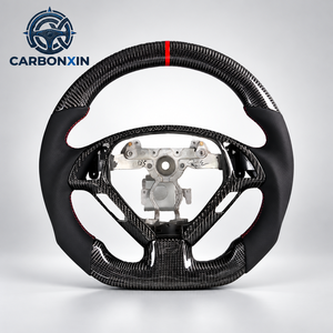 Volante de Coche de Fibra de Carbono Forjado Azul y Cuero Negro Personalizable Directo de Fábrica para Infiniti FX35 G25 G37 Q50 Q60 Q70 350Z - Product Image 2