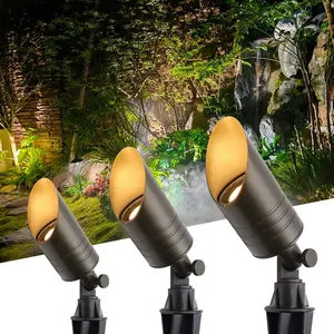 Anti abbagliamento IP65 12 Volt in ottone massiccio decorativo luci da giardino impermeabili all'aperto Led faretti paesaggistici per albero