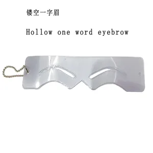 BerLin Plastic Eyebrow Lineal Kit 12-teiliges Set Wieder verwendbar zum Trimmen und Formen von Augenbrauen