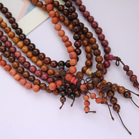 PBB1090 108 Mala en bois de santal d'Australie naturel et parfumé, perles de prière bouddhiste, méditation, yoga, collier de perles tendance